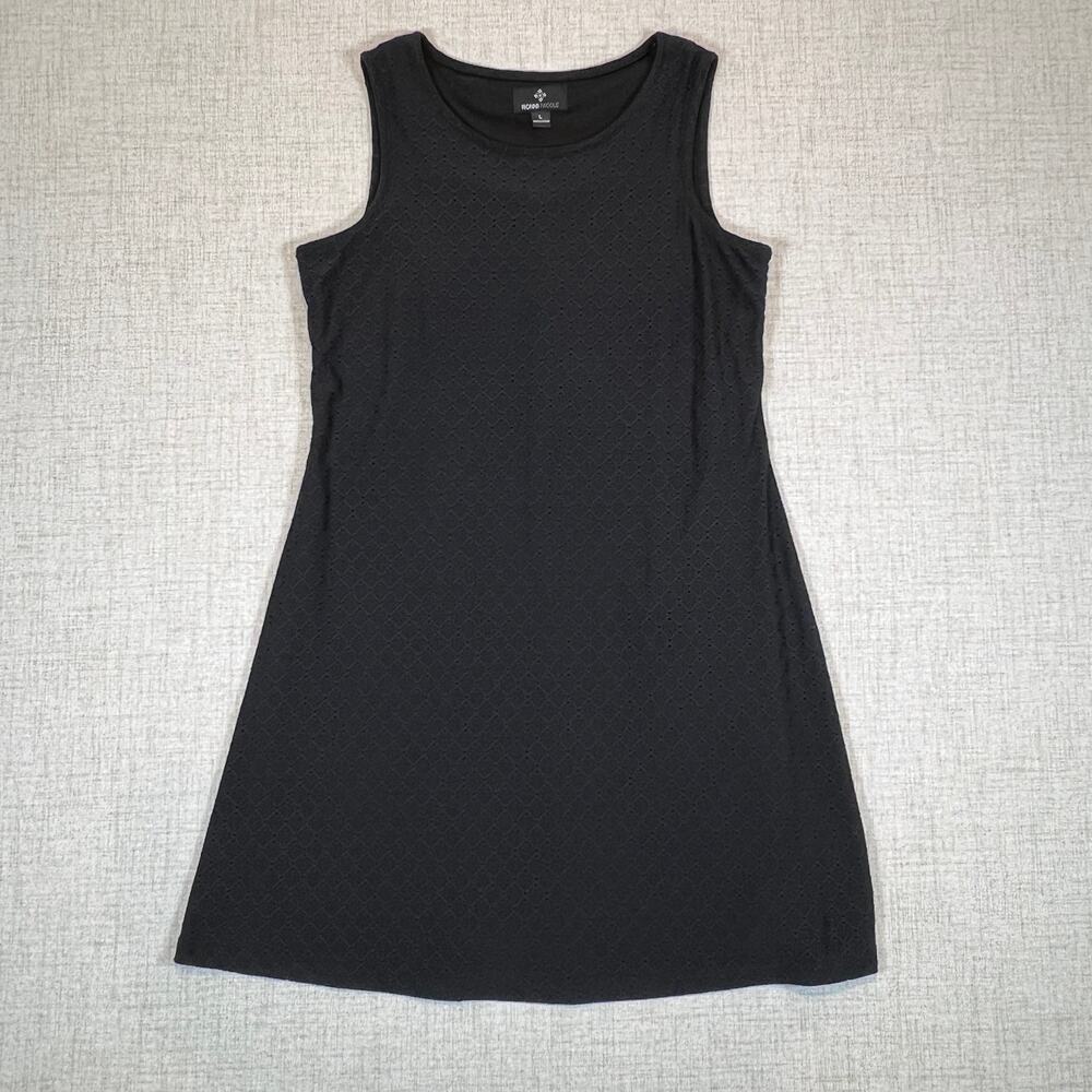Ronni Nicole Black Eyelet Sleeveless‎ Tank Dress | Women's L